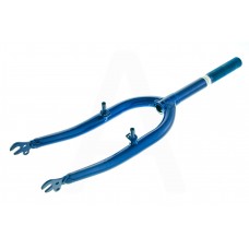 Вилка велосипедная жесткая (c креплением V-brake, 22") (синяя) "DS" mod A