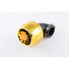 Фильтр воздушный (нулевик) Ø42mm, 90*, "турбина с пропеллером" (золото)