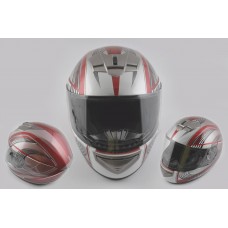 Шлем-интеграл (mod:368) (size:L, красно-серый) "LS-2"