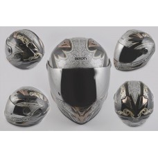 Шлем-интеграл (mod:B-500) (size:M, черно-серо-белый) "BEON"