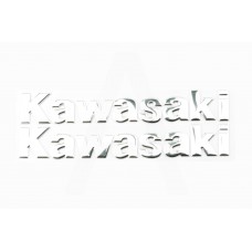 Наклейка буквы рельефные KAWASAKI (20х7см, 2шт, хром) (#7309)