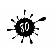 Наклейка декор 80 (24x25см, черная) (#5627)