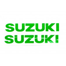Наклейка буквы SUZUKI (19х5см, 2шт, зелёные) (#HCT10001)