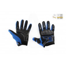 Перчатки "SCOYCO" (mod:MC-23, size:XL, синие, текстиль)