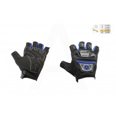 Перчатки без пальцев (mod:MC-24D, size:XL, синие, текстиль) "SCOYCO"