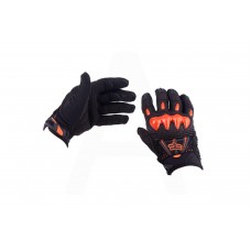 Перчатки "FOX" BOMBER (mod:055, size:M, черно-оранжевые)