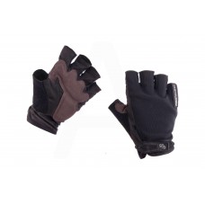 Перчатки без пальцев (size:M, черные) "FOX"