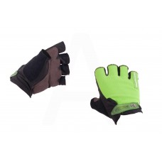 Перчатки без пальцев (size:M, зеленые) "FOX"