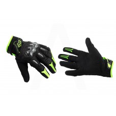 Перчатки "FOX" BOMBER (mod:FX-5, size:XL, черно-зеленые)