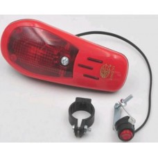 Сигнал велосипедный с подсветкой (банан) (красный, 8 мелодий, АА*2) (mod:JY-2000A) "DS"