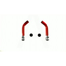 Упоры для рук велосипеда (рога) (красные) "DS"
