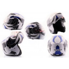 Шлем трансформер (size:L, белый, + солнцезащитные очки) "FGN"